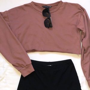 Cropped Mauve Sweater